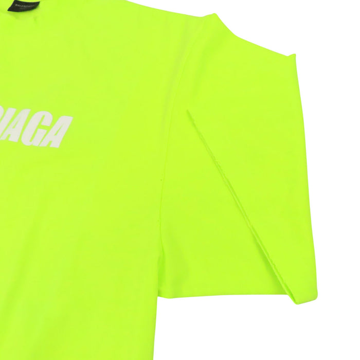 BALENCIAGA 
オーバーサイズ ダメージ加工 ユニフィット 2022 
ロゴ デストロイ加工 半袖 Tシャツ