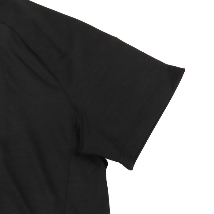 HERMES 
H アッシュ ロゴ ハーフジップ クルーネック ウール 
セリエ 半袖 Tシャツ