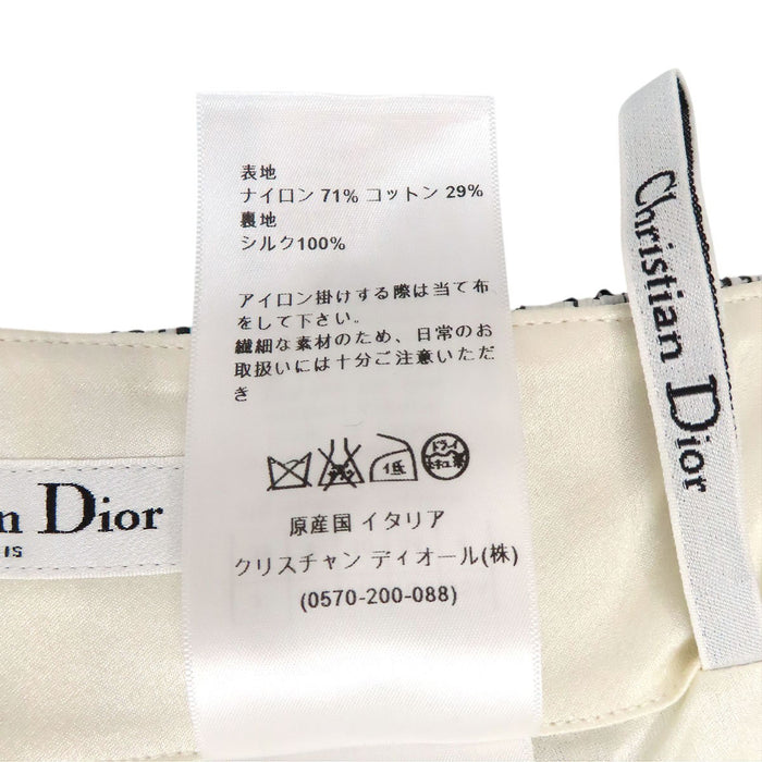 Dior 
CD ナイロン混 コットン混 
モノトーン フレア スカート