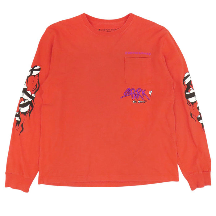 CHROME HEARTS 
CH PPO マッティボーイ スクロールラベル コットン 
MATTY BOY SADISTIC LIPSTICK 長袖 Tシャツ
