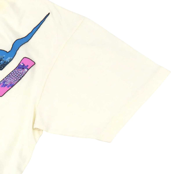 GUCCI 
ロゴ コットン 
ブレード スパンコール Tシャツ