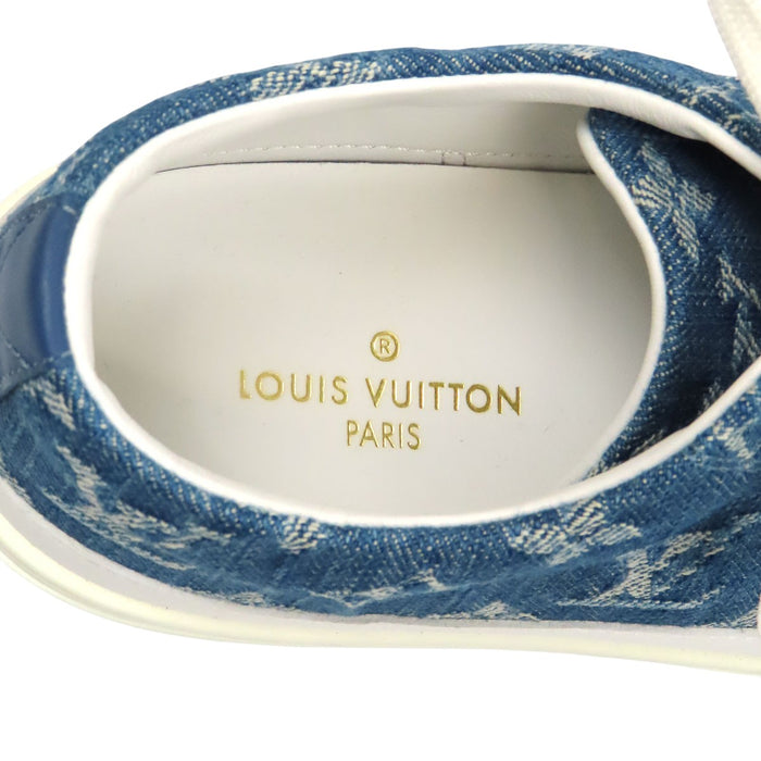 LOUIS VUITTON 
LV ロゴ レザー レースアップ ローカット 
ステラー ライン モノグラム デニム スニーカー