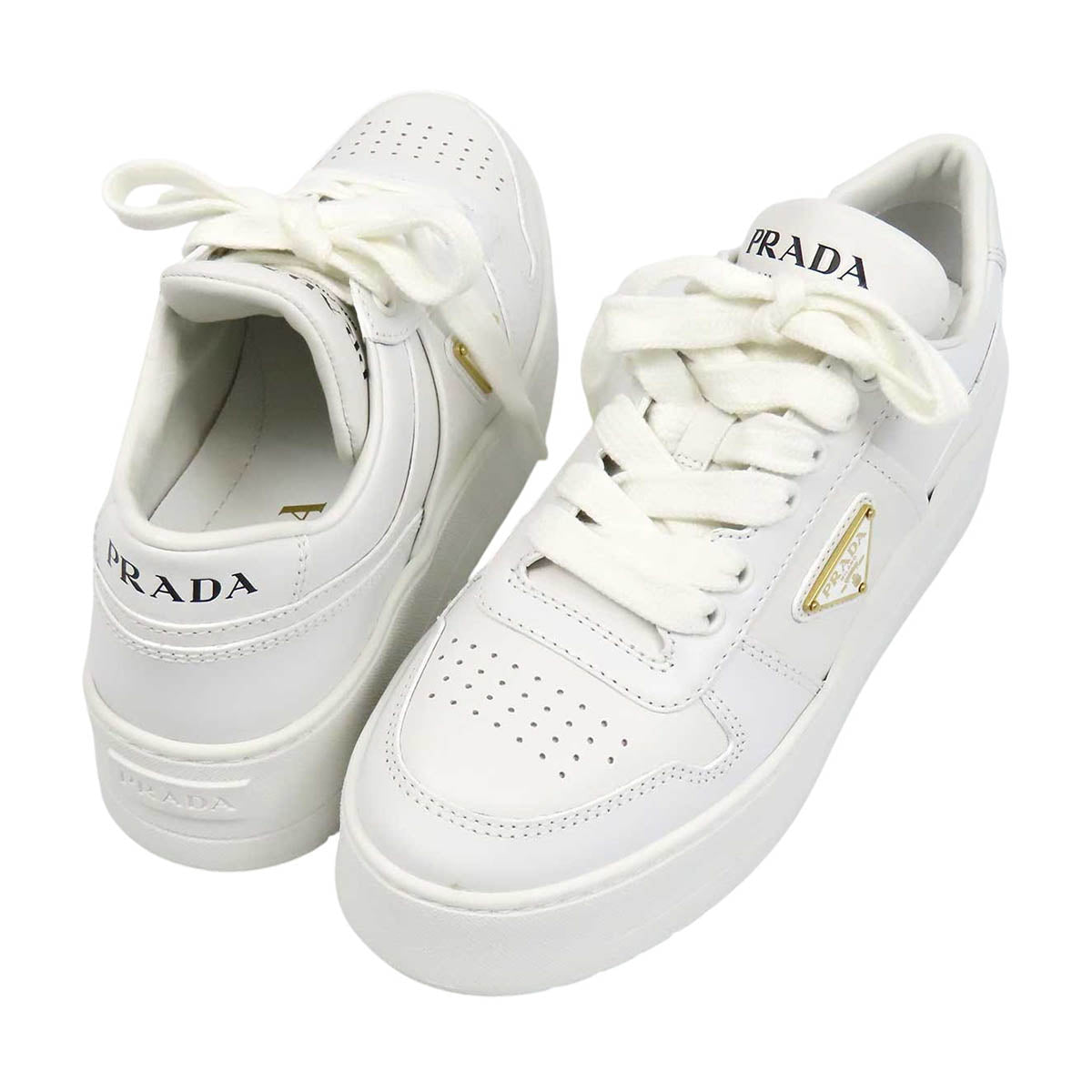 PRADA トライアングルロゴ 厚底 レースアップ ダウンタウン ボールド 