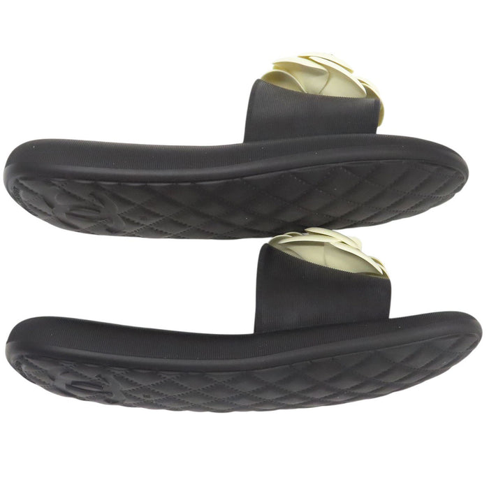 CHANEL 
COCO CC ロゴ フラット サンダル 18S 
ココマーク カメリア ミュール