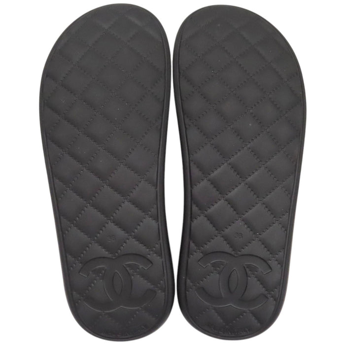 CHANEL 
COCO CC ロゴ フラット サンダル 18S 
ココマーク カメリア ミュール