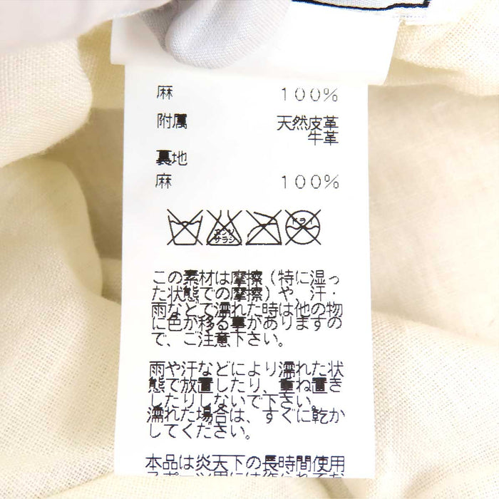 HERMES 
ポケット付き リネン 
ジップ バケットハット