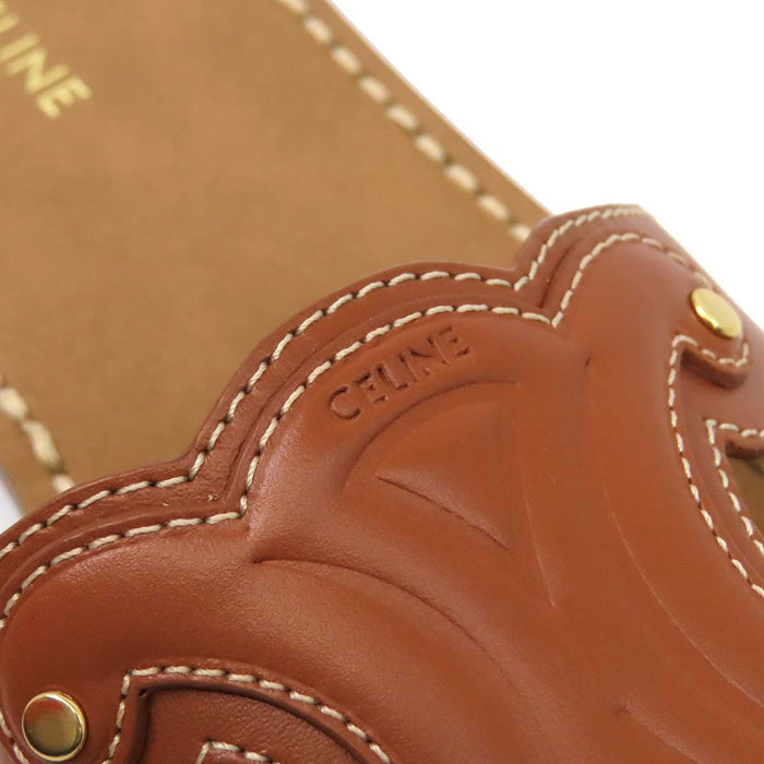 CELINE 
ロゴ サンダル フラット レザー 
トリオンフ ミュール
