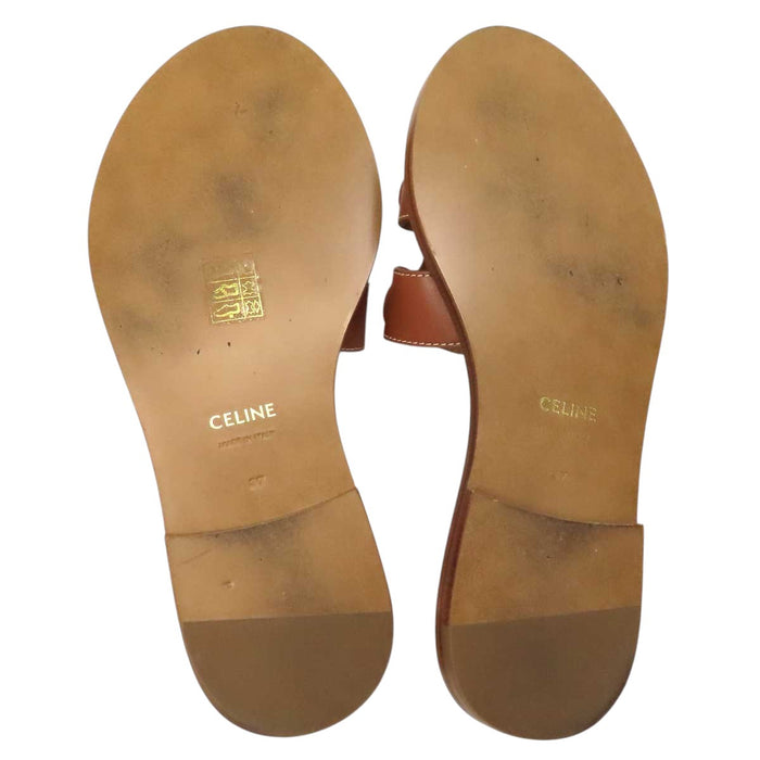 CELINE 
ロゴ サンダル フラット レザー 
トリオンフ ミュール