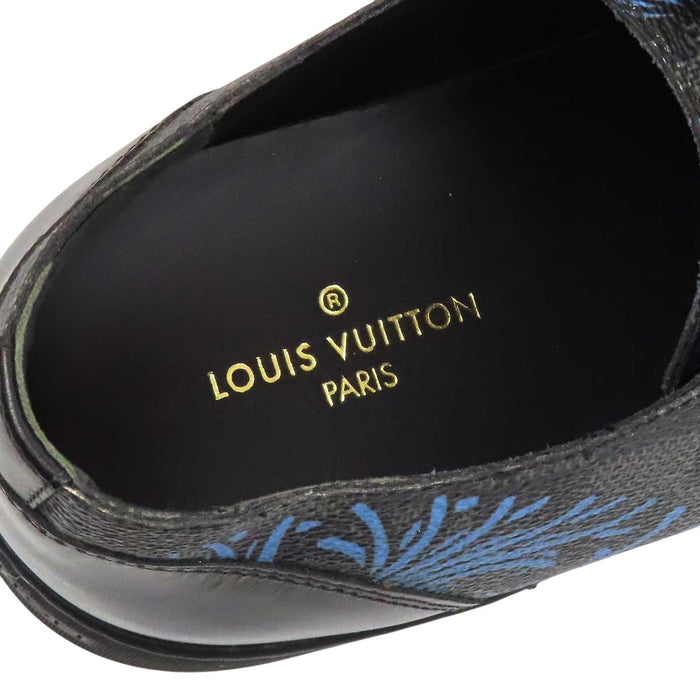 LOUIS VUITTON 
LV ロゴ レザー レースアップ 
クリストファー ネメス スニーカー 
ダミエ・グラフィット