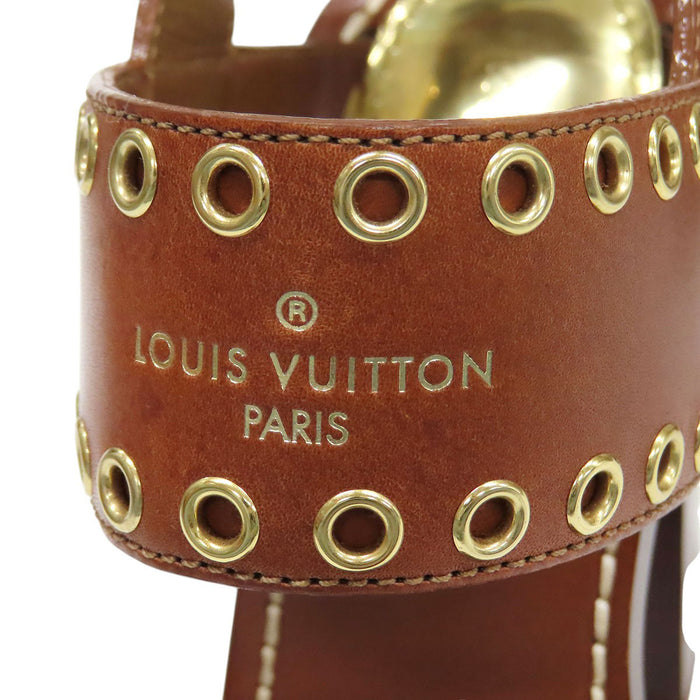 LOUIS VUITTON 
LV ハイヒール レザー 
パッセンジャー ライン サンダル 
モノグラム