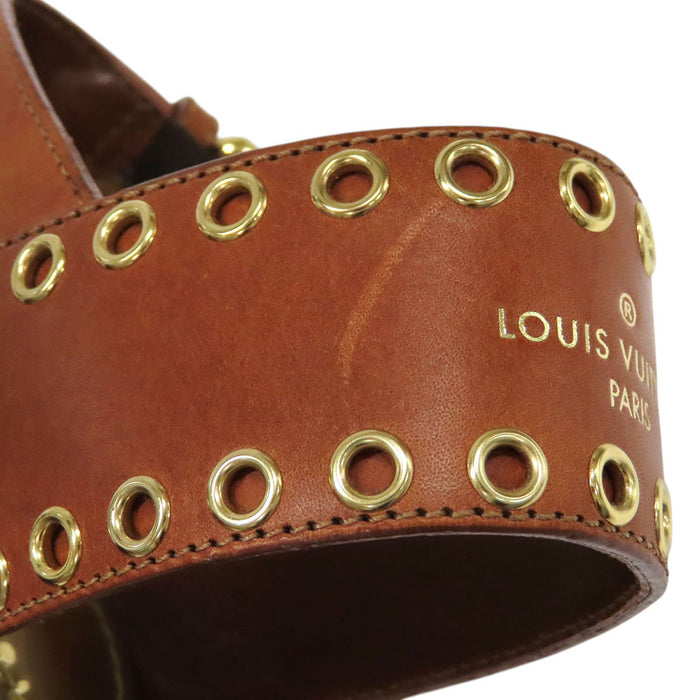 LOUIS VUITTON 
LV ハイヒール レザー 
パッセンジャー ライン サンダル 
モノグラム