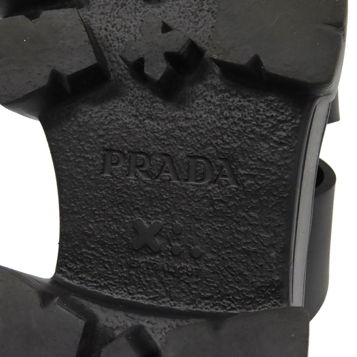 PRADA 
サンダル 厚底 
モノリス ラバー ミュール トライアングルロゴ