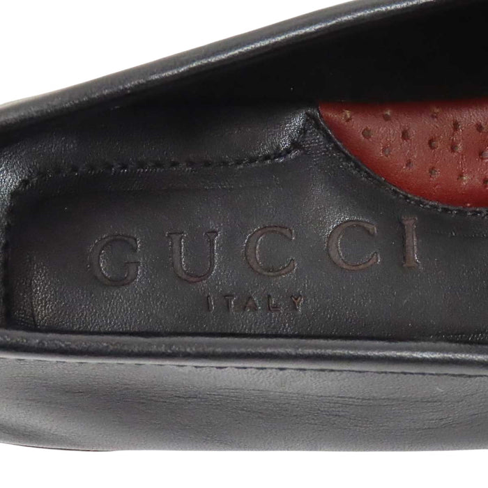 GUCCI 
レザー ゴールドカラー金具 
ホースビット ドライビング シューズ