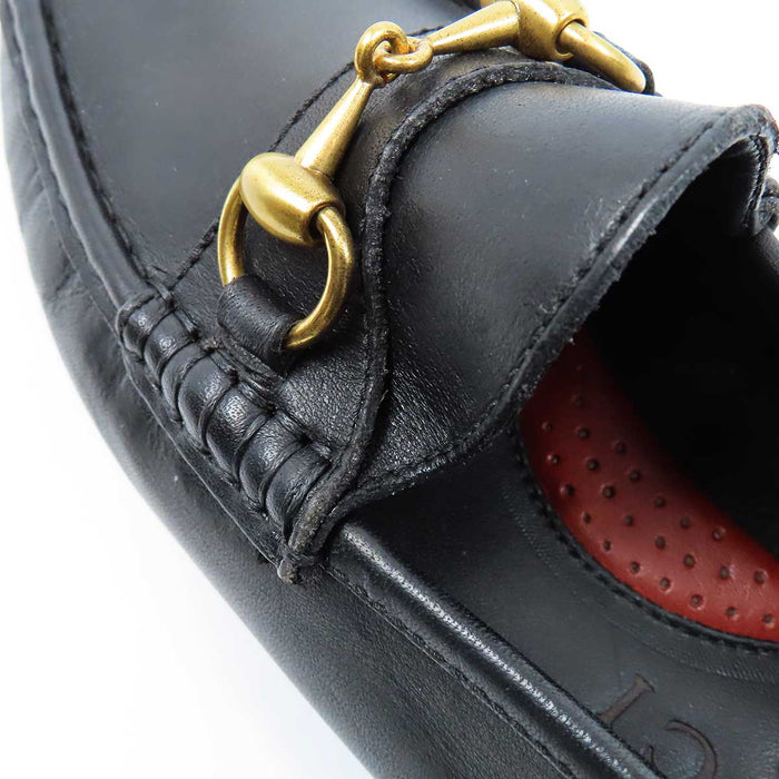 GUCCI 
レザー ゴールドカラー金具 
ホースビット ドライビング シューズ