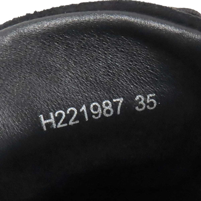 HERMES 
H アッシュ ロゴ レザー スウェード レースアップ 
バウンシング スニーカー