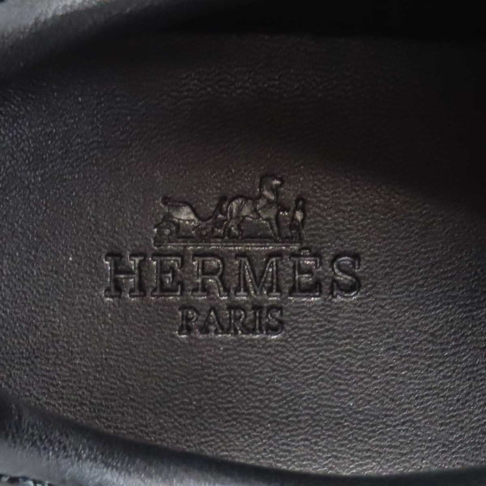 HERMES 
H アッシュ ロゴ レザー スウェード レースアップ 
バウンシング スニーカー