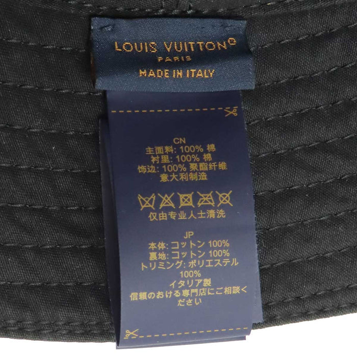 LOUIS VUITTON 
ロゴ刺繍 コットン 
バケットハット オンリー LV