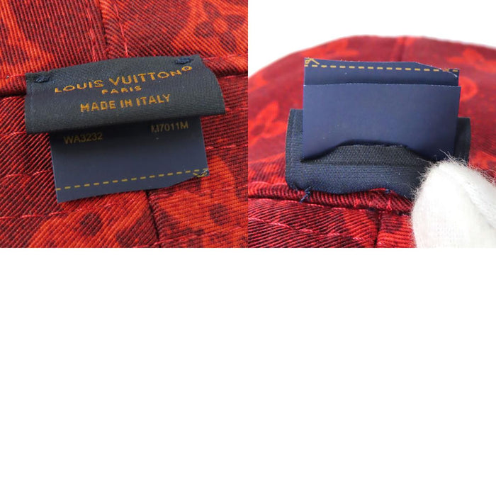 LOUIS VUITTON 
LV ロゴ 刺繍 総柄 リバーシブル 
シャポー モノグラム レコード バケットハット