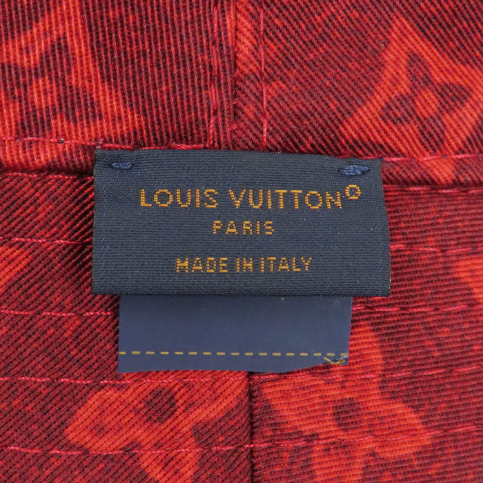 LOUIS VUITTON 
LV ロゴ 刺繍 総柄 リバーシブル 
シャポー モノグラム レコード バケットハット
