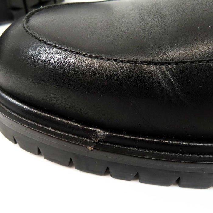 HERMES 
シルバーカラー金具 
モンクストラップ レザー シューズ