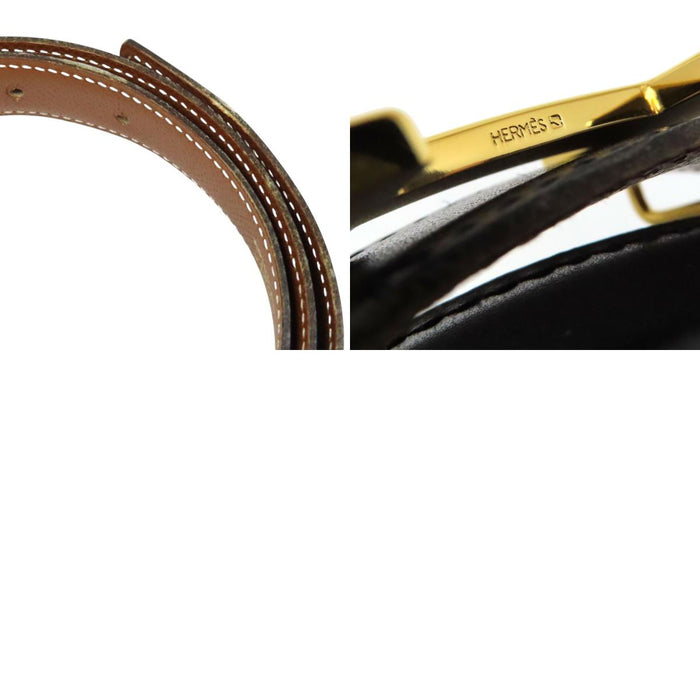 HERMES 
H アッシュ ゴールドカラーメタル 24mm □B刻印 
コンスタンスミニ リバーシブル レザー ベルト