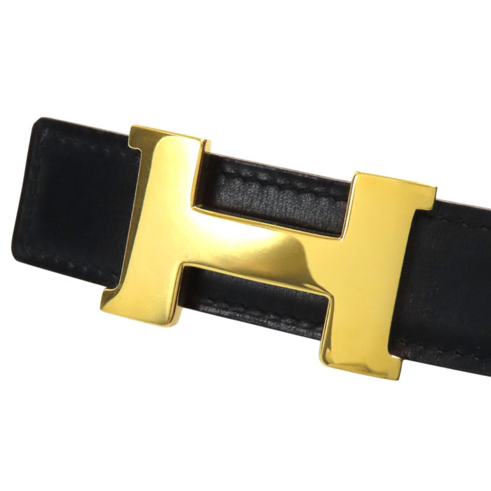 HERMES 
H アッシュ ゴールドカラーメタル 24mm □B刻印 
コンスタンスミニ リバーシブル レザー ベルト