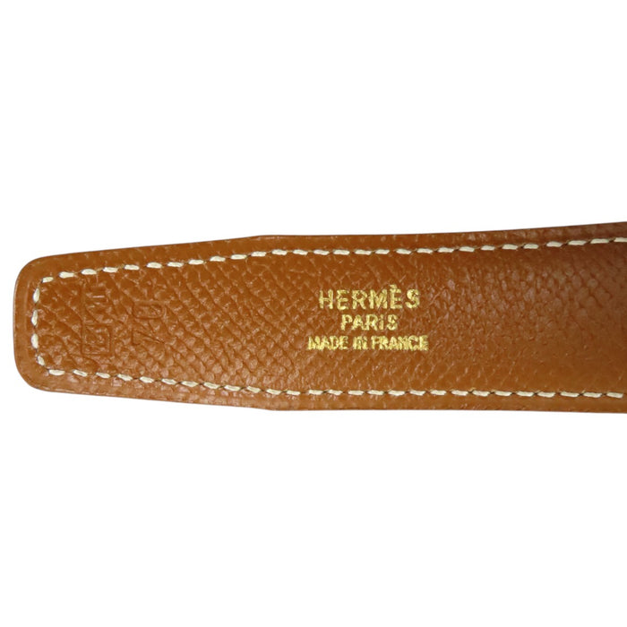 HERMES 
H アッシュ ゴールドカラーメタル 24mm □B刻印 
コンスタンスミニ リバーシブル レザー ベルト