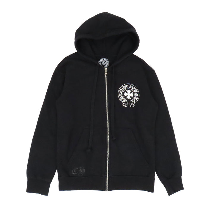 CHROME HEARTS 
MADE IN HOLLYWOOD CALIFORNIA FUCK YOU CH Eye Chart スクロールラベル コットン 
ダガージップ ホースシュー パーカー