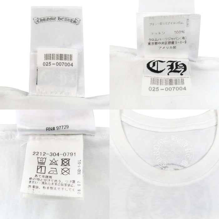 CHROME HEARTS 
CH T-SHRT ロゴ コットン スクロールラベル 
Tバー バック ホースシュー プリント Tシャツ