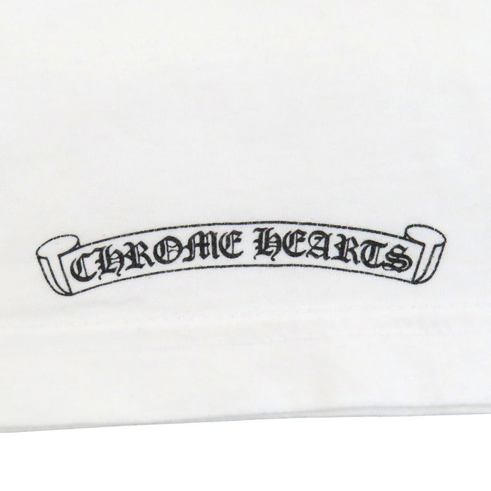 CHROME HEARTS 
CH T-SHRT ロゴ コットン スクロールラベル 
Tバー バック ホースシュー プリント Tシャツ