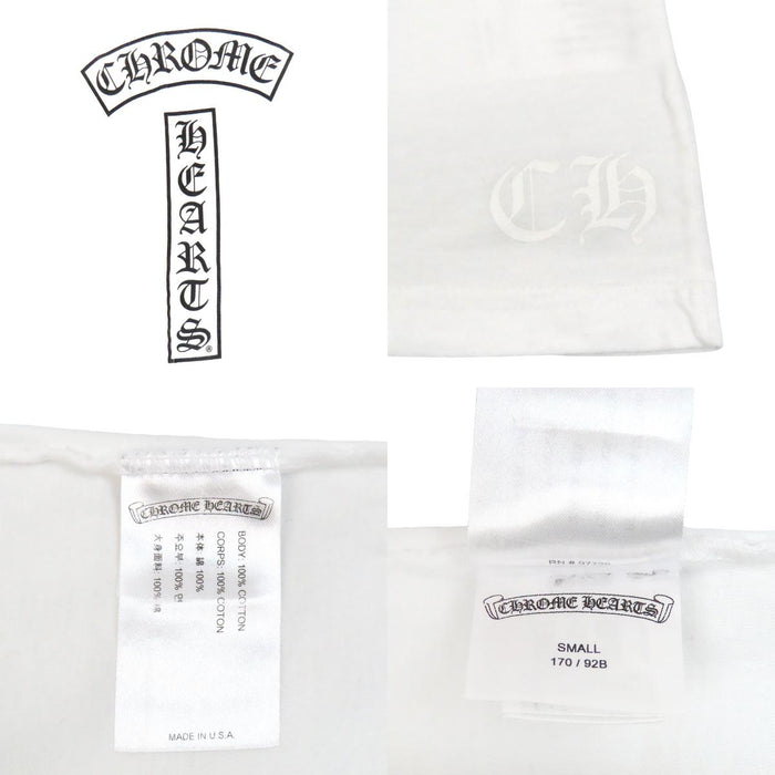 CHROME HEARTS 
CH T-SHRT ロゴ コットン スクロールラベル 
Tバー バック ホースシュー プリント Tシャツ