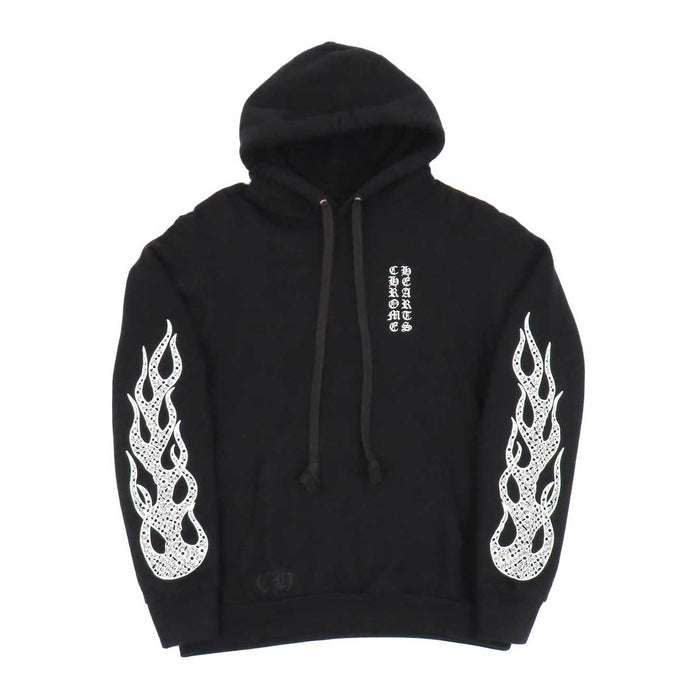 CHROME HEARTS 
ファイヤーパターン スウェット コットン 裏起毛 
アーム フレイム CHプラス プリント フーディ