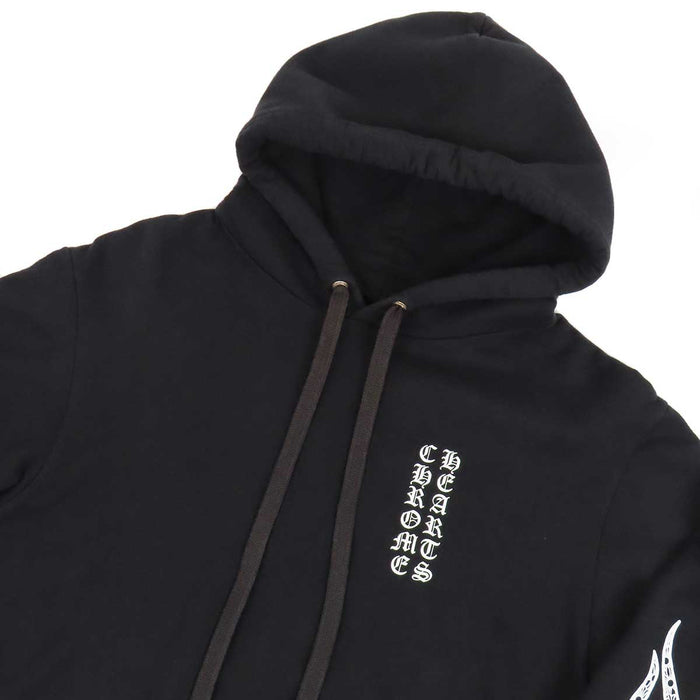 CHROME HEARTS 
ファイヤーパターン スウェット コットン 裏起毛 
アーム フレイム CHプラス プリント フーディ