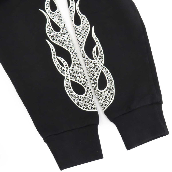 CHROME HEARTS 
ファイヤーパターン スウェット コットン 裏起毛 
アーム フレイム CHプラス プリント フーディ