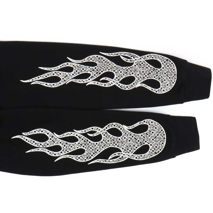 CHROME HEARTS 
ファイヤーパターン スウェット コットン 裏起毛 
アーム フレイム CHプラス プリント フーディ