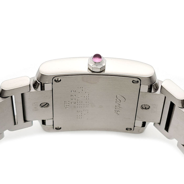 CARTIER 
タンクフランセーズ SM　ピンクシェルダイヤル 
箱ギャラ付
