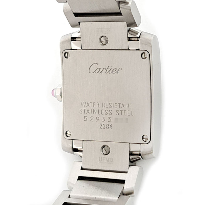 CARTIER 
Tank Française SM Pink Shell Dial 
With Box and Guarantee