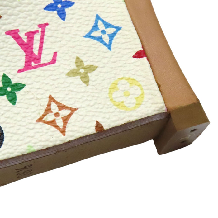 LOUIS VUITTON 
LV リボン レザー 
モノグラム マルチカラー ウェッジソール サンダル