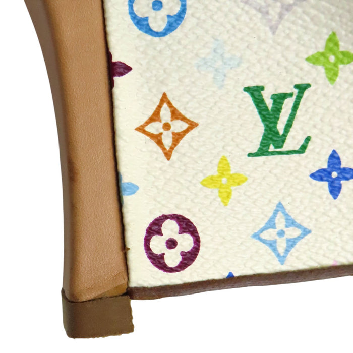 LOUIS VUITTON 
LV リボン レザー 
モノグラム マルチカラー ウェッジソール サンダル