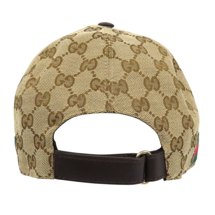 GUCCI 
Casquette de baseball en toile GG avec logo et rayures Web