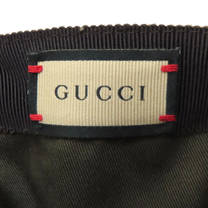 GUCCI 
Casquette de baseball en toile GG avec logo et rayures Web