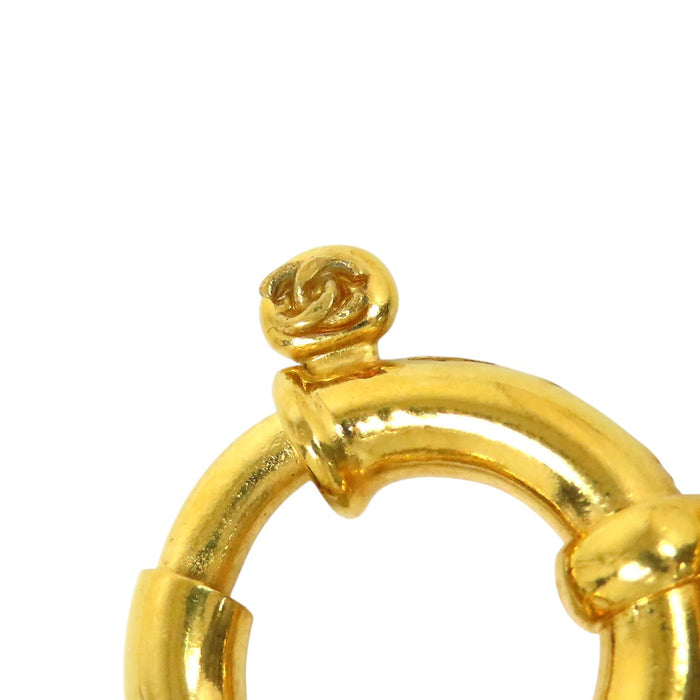 CHANEL 94A COCO CC Logo Gold-Tone Metal Circle Coco Mark Vintage Chain Necklace