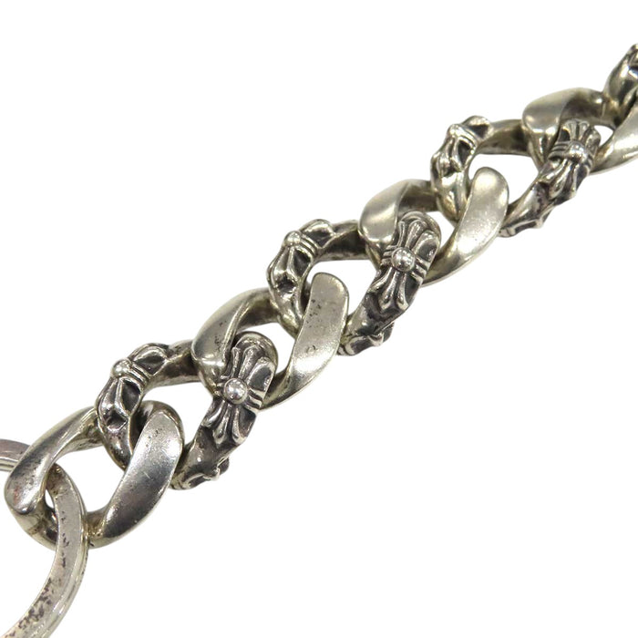CHROME HEARTS 
Cross Ball Dagger Silver 8 Link 
Long Fancy Link Keychain