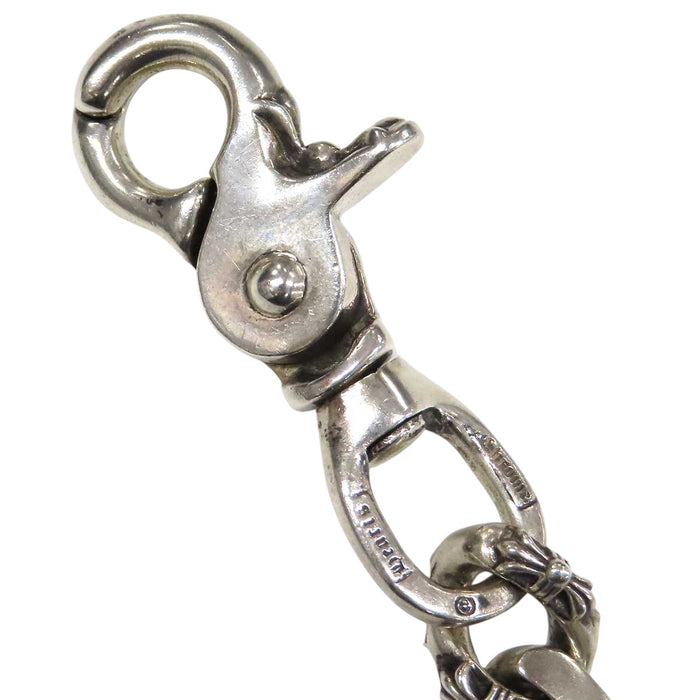 CHROME HEARTS 
Cross Ball Dagger Silver 8 Link 
Long Fancy Link Keychain