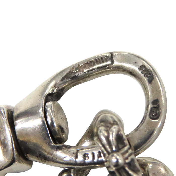 CHROME HEARTS 
Cross Ball Dagger Silver 8 Link 
Long Fancy Link Keychain
