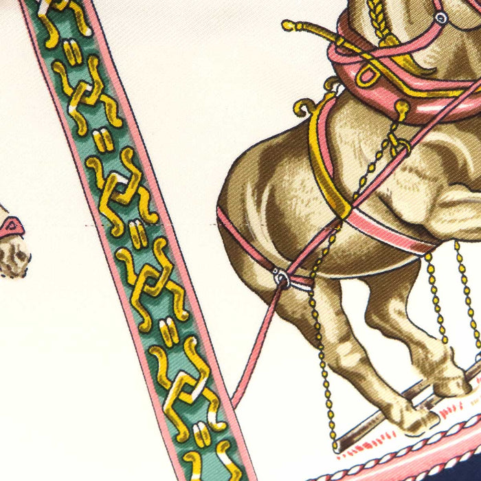 HERMES 
スカーフ 大判 シルク 
カレ 90 CHEVAUX DE TRAIT 輓馬