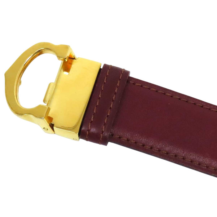 CARTIER 
ロゴ レザー ゴールドカラー金具 
マストライン Cバックル ベルト