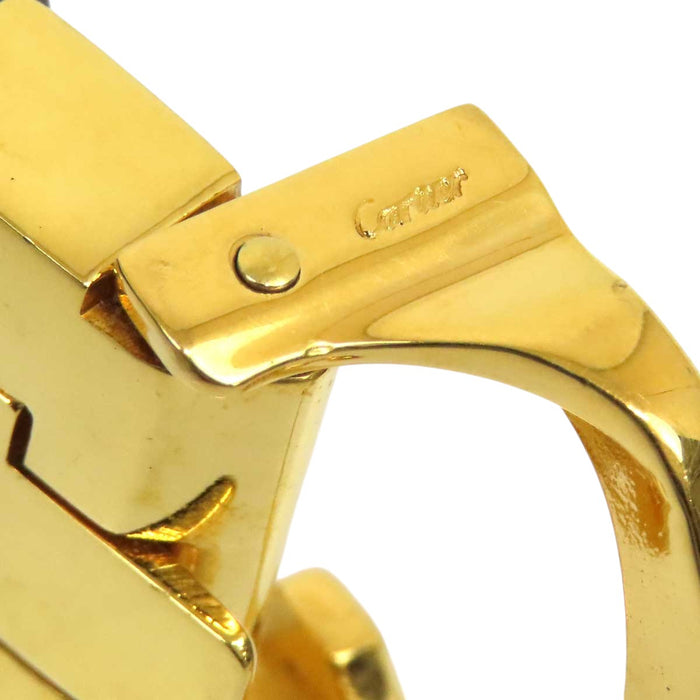 CARTIER 
ロゴ レザー ゴールドカラー金具 
マストライン Cバックル ベルト