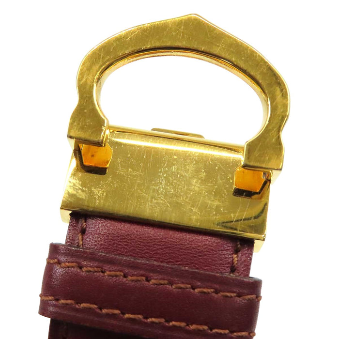 CARTIER 
ロゴ レザー ゴールドカラー金具 
マストライン Cバックル ベルト