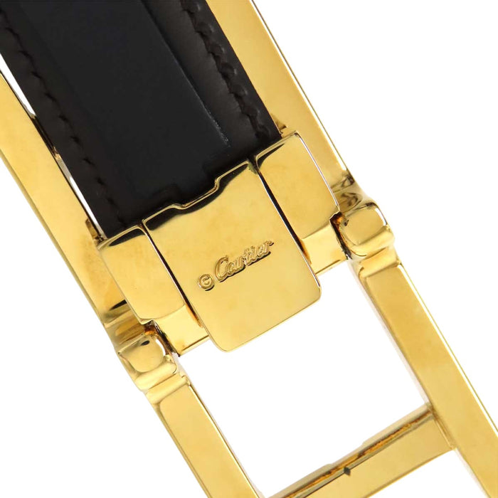 CARTIER 
ロゴ リバーシブル レザー 
タンク ベルト